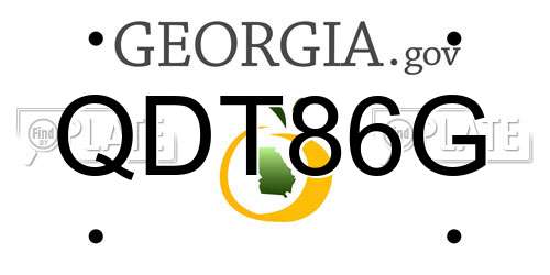QDT86G Georgia License Plate