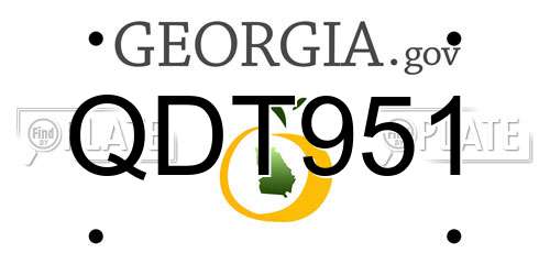 QDT951 Georgia License Plate