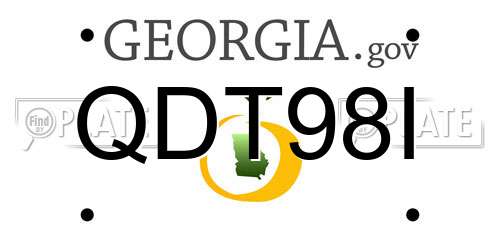 QDT98I Georgia License Plate