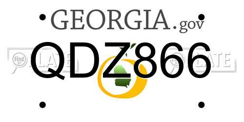 QDZ866 Georgia License Plate