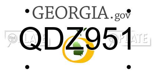 QDZ951 Georgia License Plate