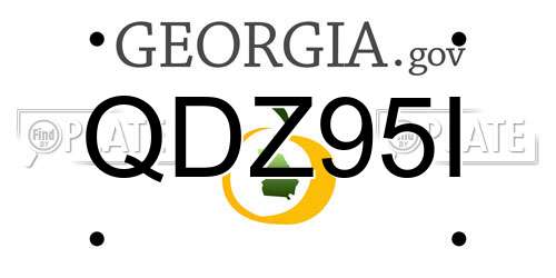 QDZ95I Georgia License Plate