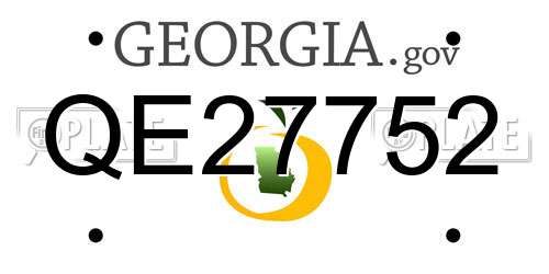 QE27752 Georgia License Plate