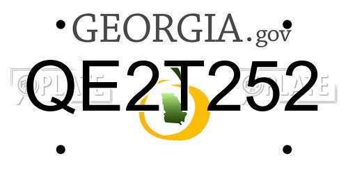 QE2T252 Georgia License Plate