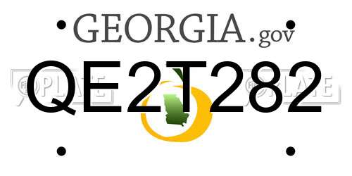 QE2T282 Georgia License Plate