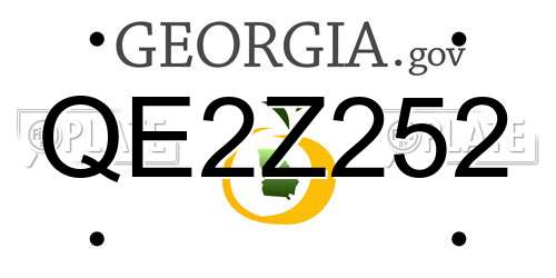 QE2Z252 Georgia License Plate