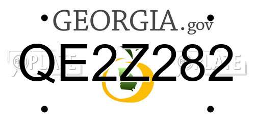 QE2Z282 Georgia License Plate