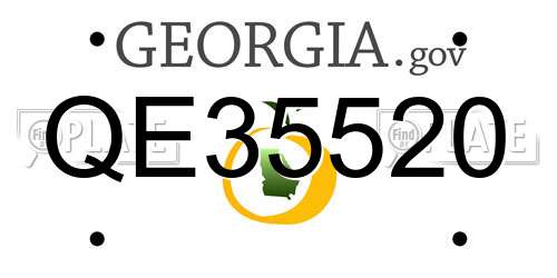 QE35520 Georgia License Plate