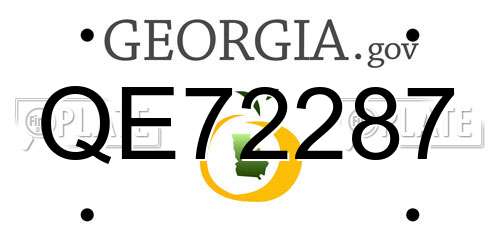 QE72287 Georgia License Plate