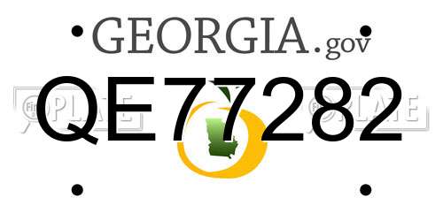 QE77282 Georgia License Plate