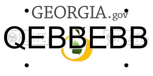 QEBBEBB Georgia License Plate