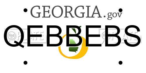 QEBBEBS Georgia License Plate