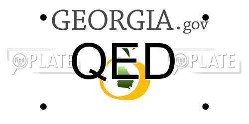 QED Georgia License Plate