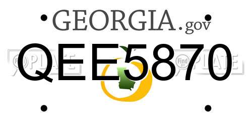 QEE5870 Georgia License Plate