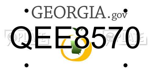 QEE8570 Georgia License Plate