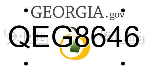 QEG8646 Georgia License Plate