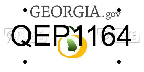QEP1164 Georgia License Plate