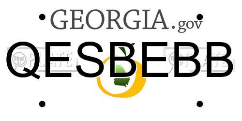 QESBEBB Georgia License Plate