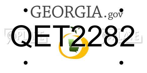 QET2282 Georgia License Plate