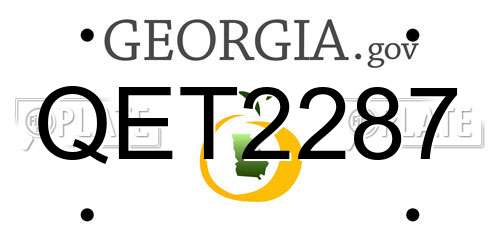 QET2287 Georgia License Plate