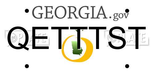 QETTTST Georgia License Plate
