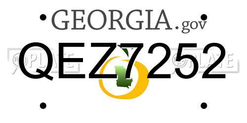 QEZ7252 Georgia License Plate