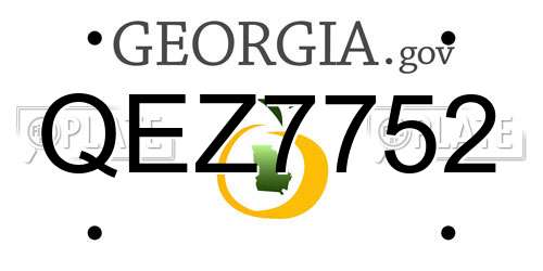 QEZ7752 Georgia License Plate