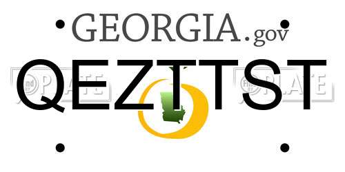 QEZTTST Georgia License Plate