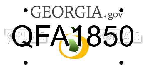 QFA1850 Georgia License Plate