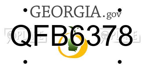 QFB6378 Georgia License Plate