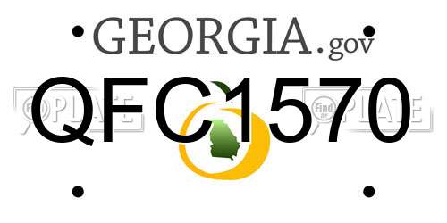 QFC1570 Georgia License Plate