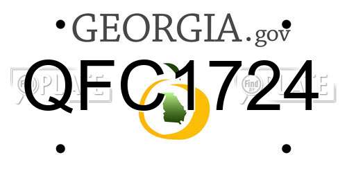 QFC1724 Georgia License Plate