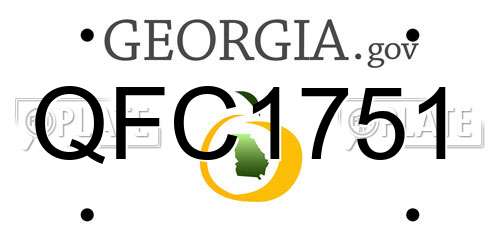 QFC1751 Georgia License Plate