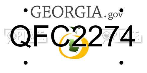 QFC2274 Georgia License Plate