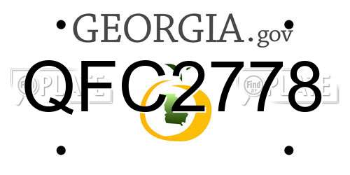 QFC2778 Georgia License Plate