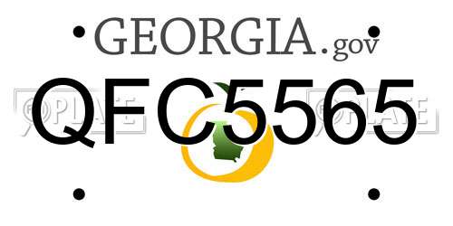 QFC5565 Georgia License Plate