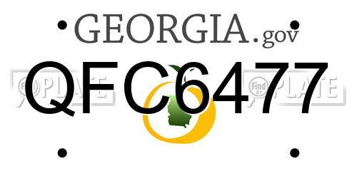 QFC6477 Georgia License Plate