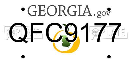 QFC9177 Georgia License Plate
