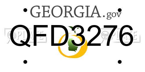 QFD3276 Georgia License Plate