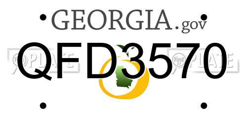 QFD3570 Georgia License Plate