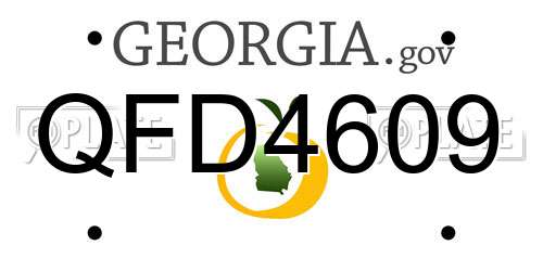 QFD4609 Georgia License Plate