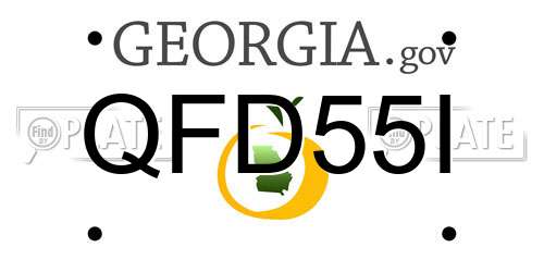 QFD55I Georgia License Plate