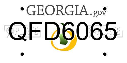 QFD6065 Georgia License Plate