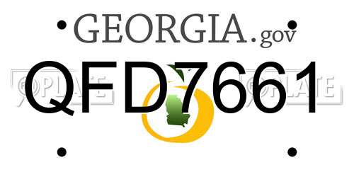 QFD7661 Georgia License Plate