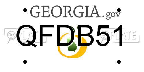 QFDB51 Georgia License Plate