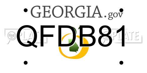 QFDB81 Georgia License Plate
