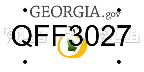 QFF3027 Georgia License Plate
