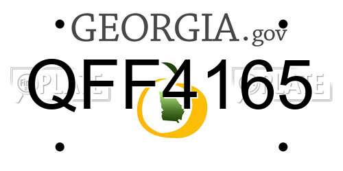 QFF4165 Georgia License Plate