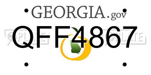 QFF4867 Georgia License Plate