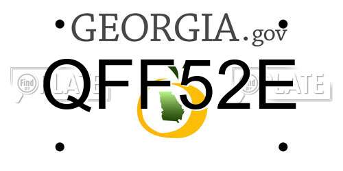 QFF52E Georgia License Plate